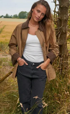 Outlet Jakke - Anastacia - Khaki Jakker & Frakker|Alt Overtøj