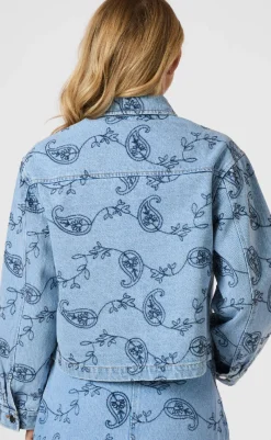 Sale Jakke - Emilia Embrodiery - Blue Jakker & Frakker|Alt Overtøj