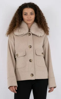 Online Jakke - Pitti Wool - Sand Jakker & Frakker|Alt Overtøj