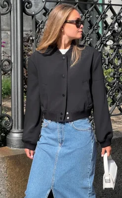 Outlet Jakke - Vaccaro Solid Bomber - Black Jakker & Frakker|Alt Overtøj