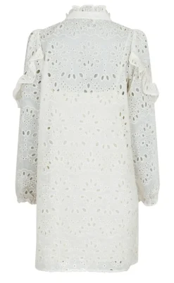 Outlet Kjole - Abby Embroidery - Ivory Kjoler