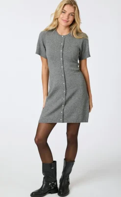 Online Kjole  - Elise - Dark Grey Melange Kjoler