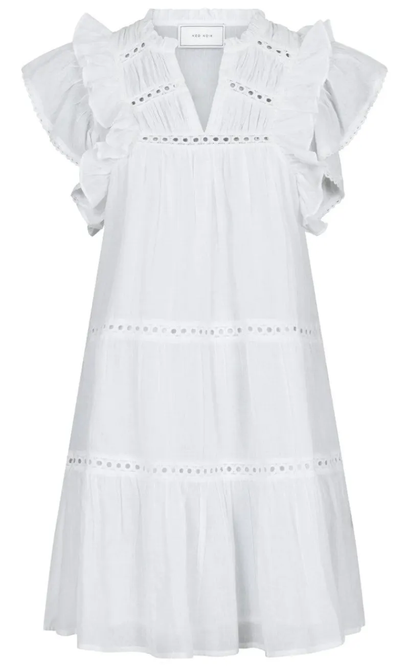 Discount Kjole - Jamma S Voile - White Kjoler