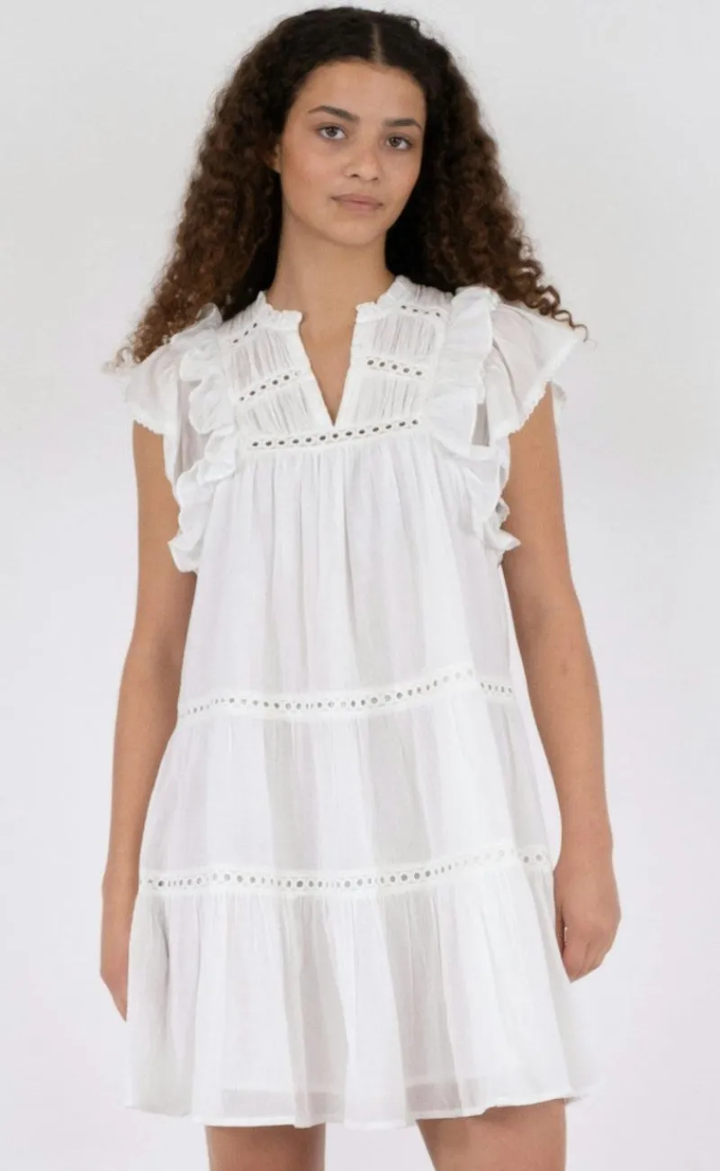 Discount Kjole - Jamma S Voile - White Kjoler