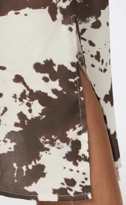 Outlet Kjole - Kamran Cow Print - Brown Kjoler