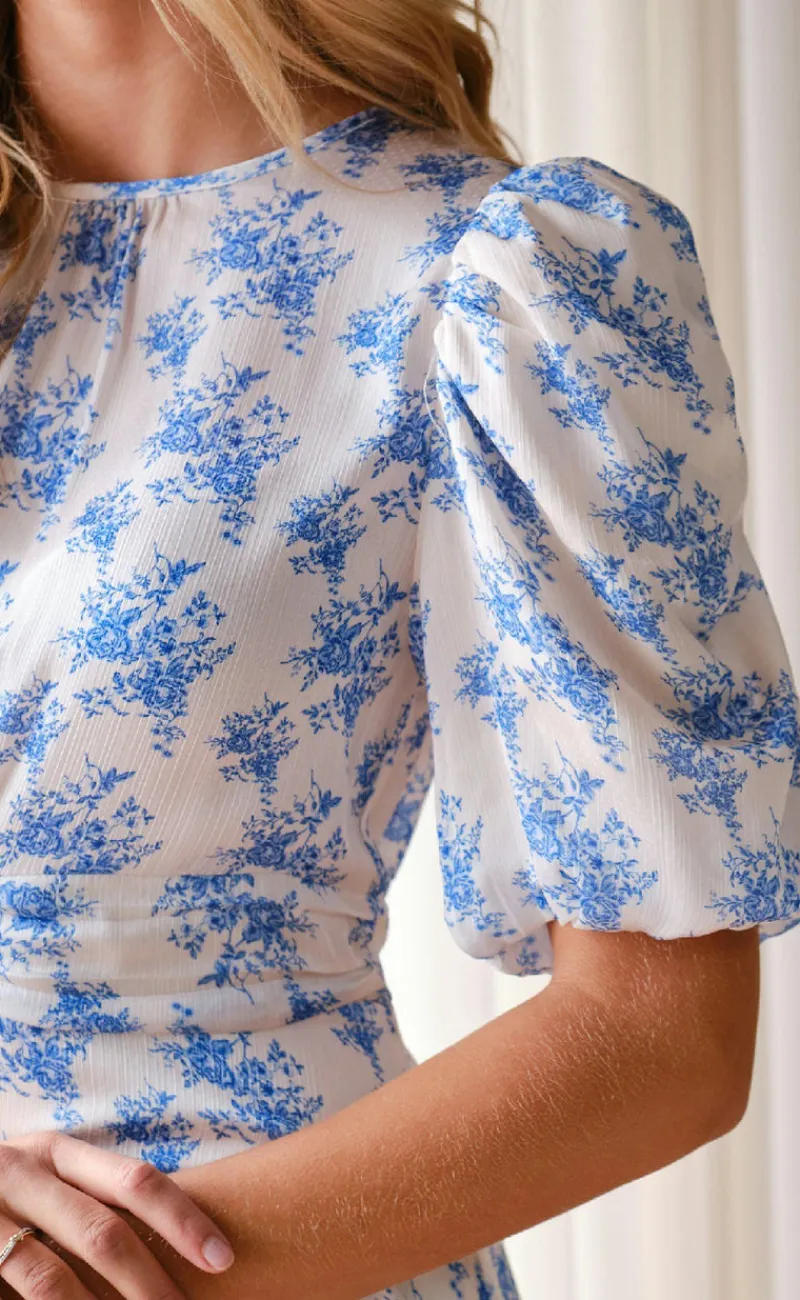 Kjole - Kikka Wild Rose - Light Blue Kjoler