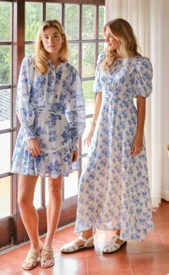 Kjole - Kikka Wild Rose - Light Blue Kjoler