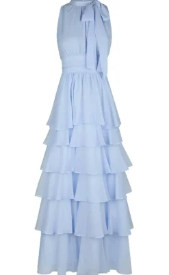 Outlet Kjole - Marli Chiffon - Light Blue Kjoler
