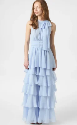 Outlet Kjole - Marli Chiffon - Light Blue Kjoler