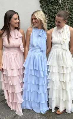 Hot Kjole - Marli Chiffon - Light Yellow Kjoler