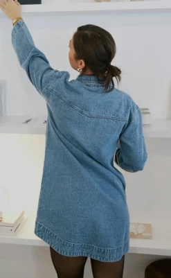 Outlet Kjole - Paras Denim - Smoke Blue Kjoler