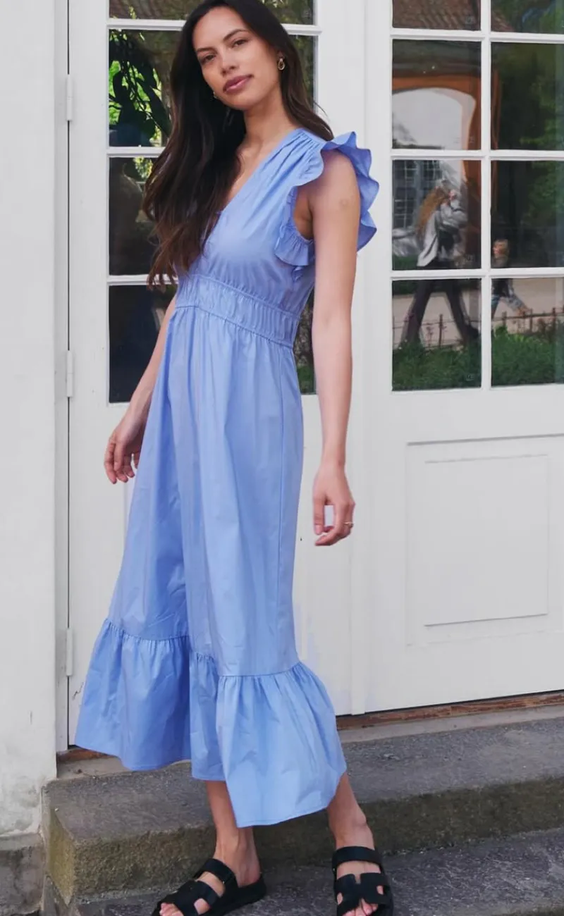 Hot Kjole - Pollana Poplin - Sky Blue Kjoler