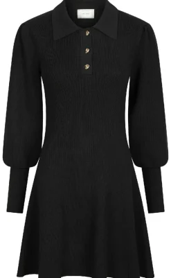 Discount Kjole - Polli Rib - Black Kjoler