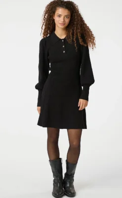Discount Kjole - Polli Rib - Black Kjoler
