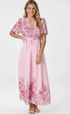 Outlet Kjole - Serna Flower - Light Pink Kjoler