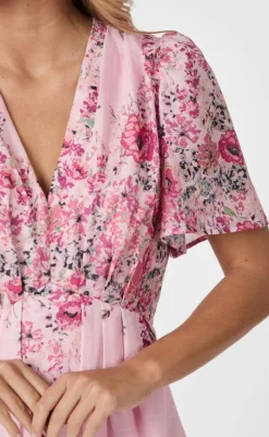 Outlet Kjole - Serna Flower - Light Pink Kjoler