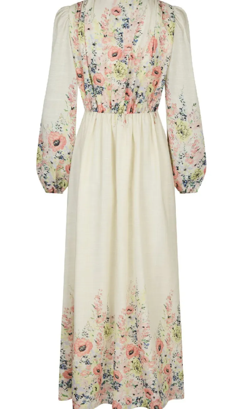 New Kjole - Silfi Flower - Creme Kjoler