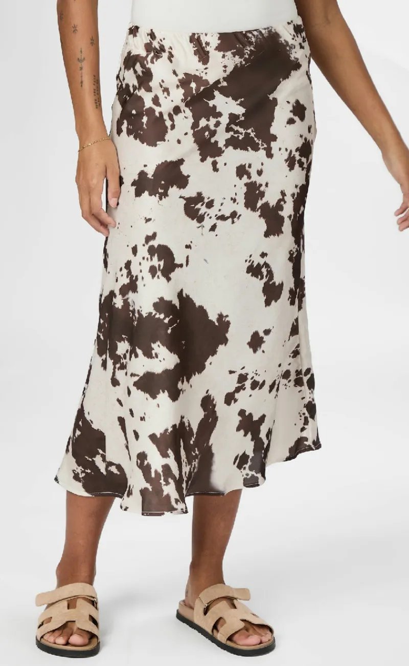 Hot Nederdel - Viso Cow Print - Brown Nederdele