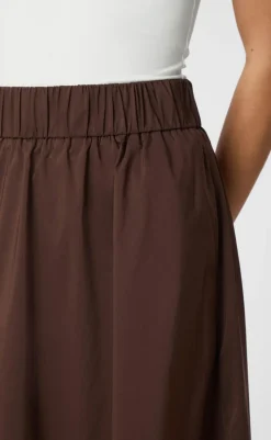 Discount Nederdel - Yara Poplin - Dark Brown Nederdele