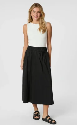 Sale Nederdel - Yara Poplin - Black Nederdele