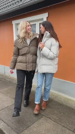 Sale Puffer Jakke - Mayra - Ivory Jakker & Frakker|Alt Overtøj