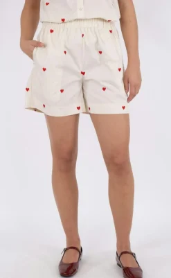 Clearance Shorts - Sakuri Hearts - Creme Shorts