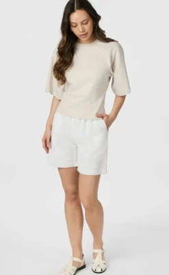 Outlet Shorts - Shea Linen - White Shorts