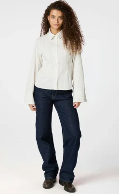 Outlet Skjorte - Rosa Pinstripe - White Skjorter