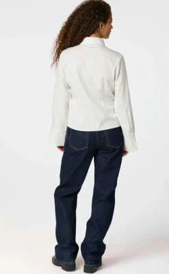 Outlet Skjorte - Rosa Pinstripe - White Skjorter