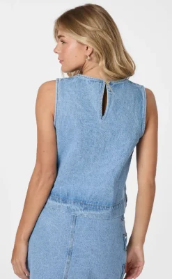 Best Top - Svetlana Braid - Blue T-shirts & Toppe