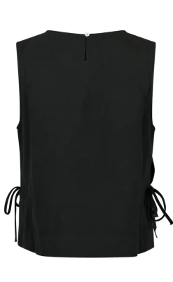 Best Top - Svetlana Linen - Black T-shirts & Toppe