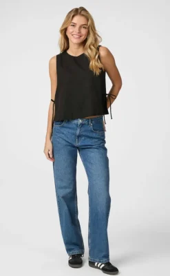 Best Top - Svetlana Linen - Black T-shirts & Toppe