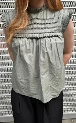 Clearance Bluse - Kama - Sage Green Bluser