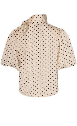 Best Bluse - Kesha - Carmine White Print Bluser