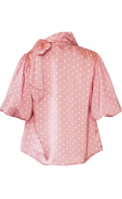 Hot Bluse - Kesha - Carmine Blush Print Bluser