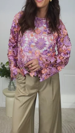 Bluse - Kezzie - Lilac Mix Bluser