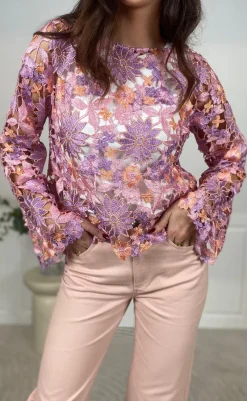 Bluse - Kezzie - Lilac Mix Bluser