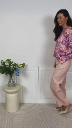 Bluse - Kezzie - Lilac Mix Bluser