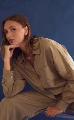 Bluse - Lakelynn - Timber Brown Bluser