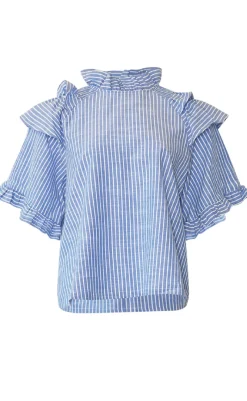 Discount Bluse - Lesly - Blue Stripe Bluser