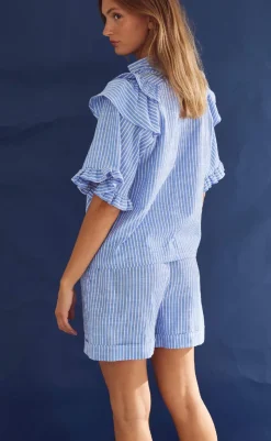 Discount Bluse - Lesly - Blue Stripe Bluser