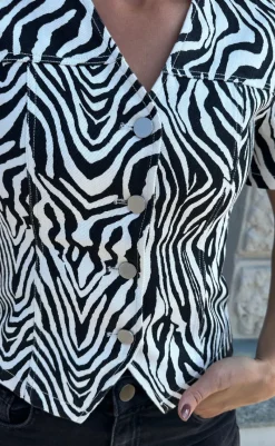 New Bluse - Stormina - Taleah Zebra Print Bluser