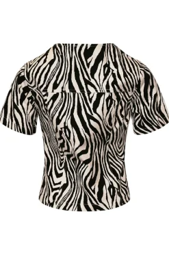New Bluse - Stormina - Taleah Zebra Print Bluser