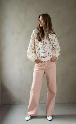 Online Bukser - Katy - Washed Pink Bukser & Jeans