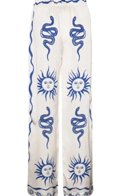 Hot Bukser - Kimona - Chana Blue Print Bukser & Jeans