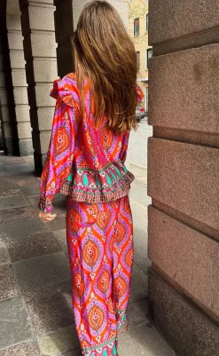 Outlet Bukser - Sally - Trisha Print Bukser & Jeans