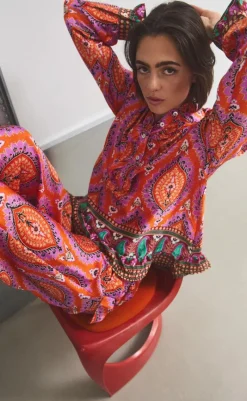 Outlet Bukser - Sally - Trisha Print Bukser & Jeans