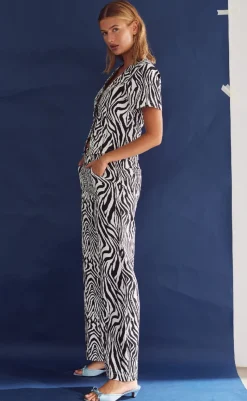 Best Bukser - Stormy - Taleah Zebra Print Bukser & Jeans