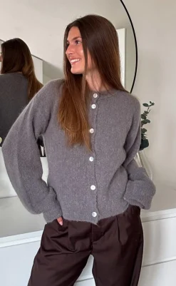 Cardigan - Kae - Coffee Striktrøjer & Sweat|Cardigans