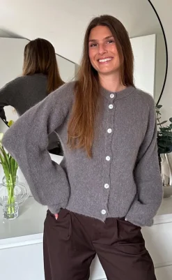 Cardigan - Kae - Coffee Striktrøjer & Sweat|Cardigans